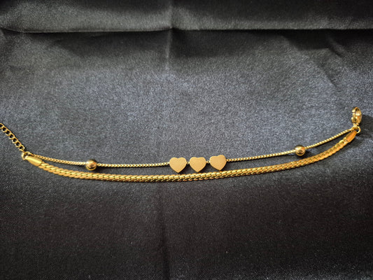 Bracelet 3 coeurs