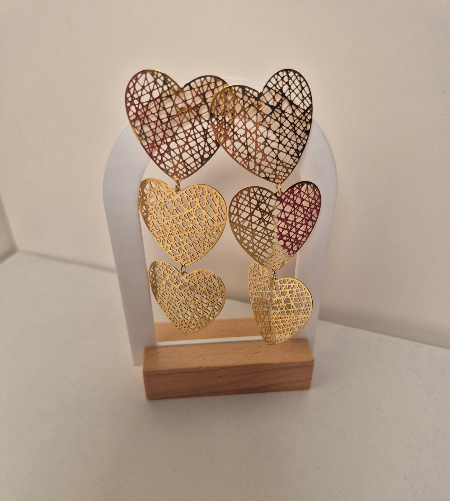 Boucle d oreille cœur dentelle