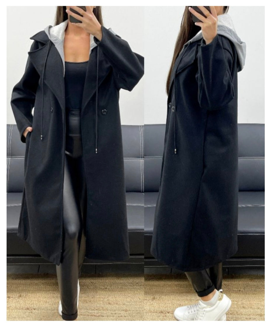 Manteau effet 2 en 1