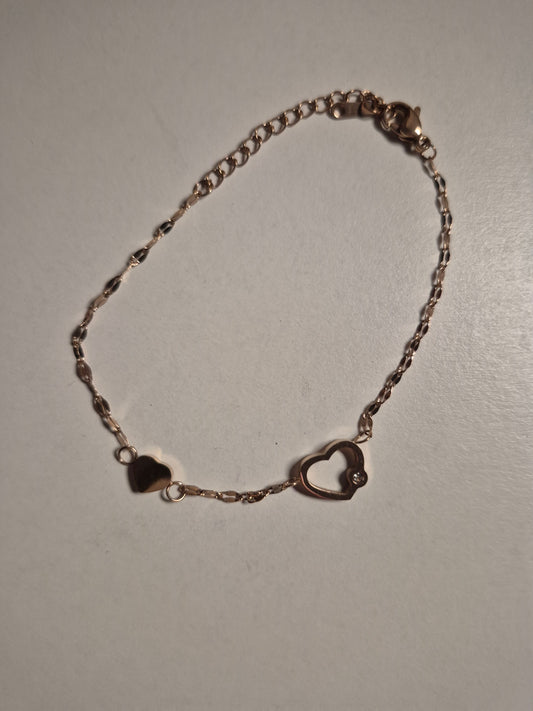 Bracelet coeur rose