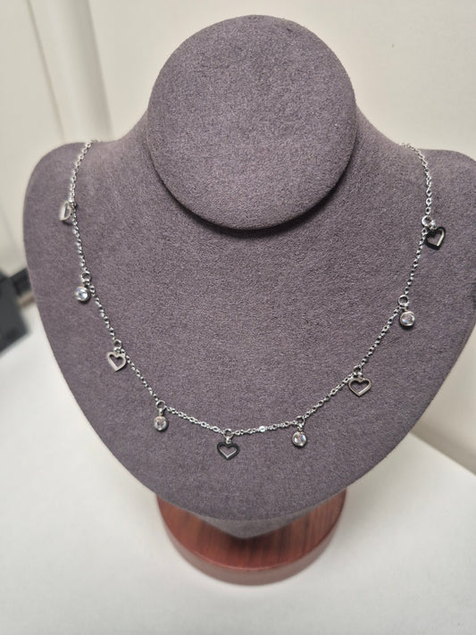 Collier coeur et brillant
